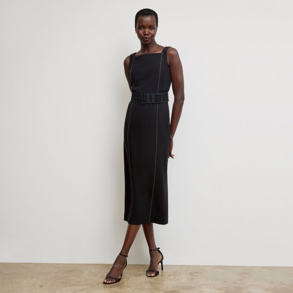 NWT M.M.LaFleur Carmela Streamline Dress Black • 0